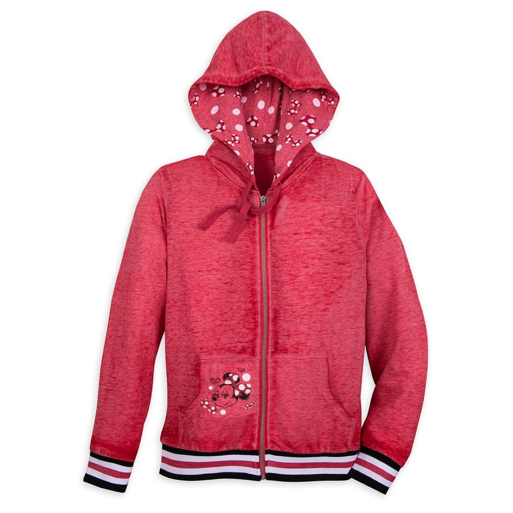Disney Parks Minnie Mouse Zip Up Hoodie